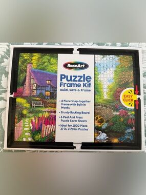 RoseArt Black Puzzle Frame Kit 27 in. x 20 in. — Snap-Together Display Frame